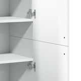 Highboard White 80x35x180 cm Engineered Wood - Low Angle