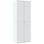 Highboard White 70x35x180 cm Engineered Wood