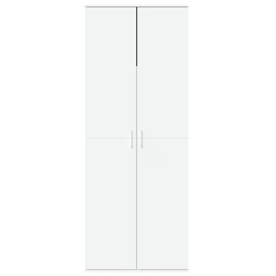 Highboard White 70x35x180 cm Engineered Wood