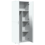 Highboard White 70x35x180 cm Engineered Wood