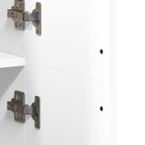 Highboard White 70x35x180 cm Engineered Wood - Low Angle