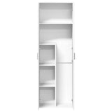 Highboard White 60x35x180 cm Engineered Wood - Close-Up Angle