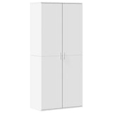 Shoe Cabinet White 80x39x178 cm Engineered Wood