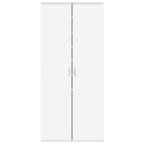 Shoe Cabinet White 80x39x178 cm Engineered Wood - Side View
