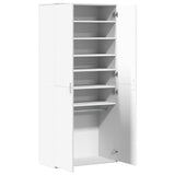 Shoe Cabinet White 80x39x178 cm Engineered Wood - Close-Up Angle