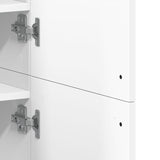 Shoe Cabinet White 80x39x178 cm Engineered Wood - Low Angle