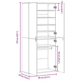 Shoe Cabinet White 80x39x178 cm Engineered Wood - Extra Image