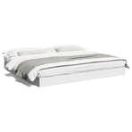 Bed Frame without Mattress White 183x203 cm King Engineered Wood