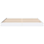 Bed Frame without Mattress White 183x203 cm King Engineered Wood