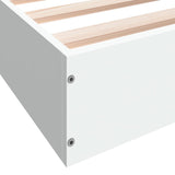 Bed Frame without Mattress White 183x203 cm King Engineered Wood