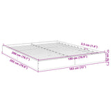 Bed Frame without Mattress White 183x203 cm King Engineered Wood