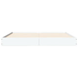 Bed Frame without Mattress White 150x200 cm Engineered Wood - Top-Down View