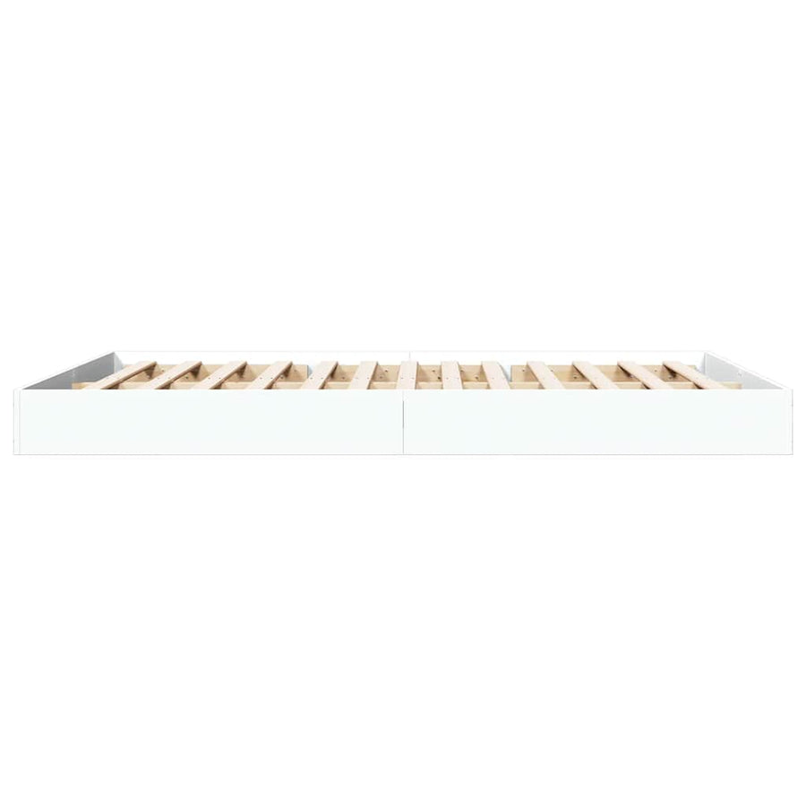 Bed Frame without Mattress White 150x200 cm Engineered Wood