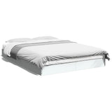 Bed Frame without Mattress White 135x190 cm Engineered Wood - Front View