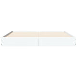 Bed Frame without Mattress White 135x190 cm Engineered Wood - Top-Down View