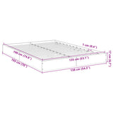 Bed Frame without Mattress White 135x190 cm Engineered Wood - Extra Image