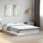 Bed Frame without Mattress White 135x190 cm Engineered Wood