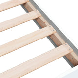 Bed Frame without Mattress White 90x190 cm Engineered Wood - Close-Up Angle