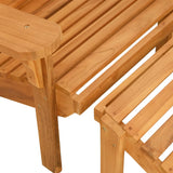 Garden Adirondack Chair with Footrest Solid Wood Teak - Close-Up Angle