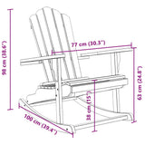 Garden Adirondack Rocking Chair Solid Wood Teak