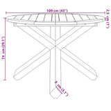 Garden Table ?09x74 cm Solid Wood Teak