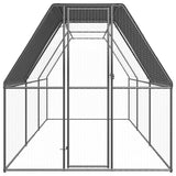 Chicken Cage 2x6x2 m Galvanised Steel - Front View