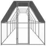 Chicken Cage 2x10x2 m Galvanised Steel - Front View