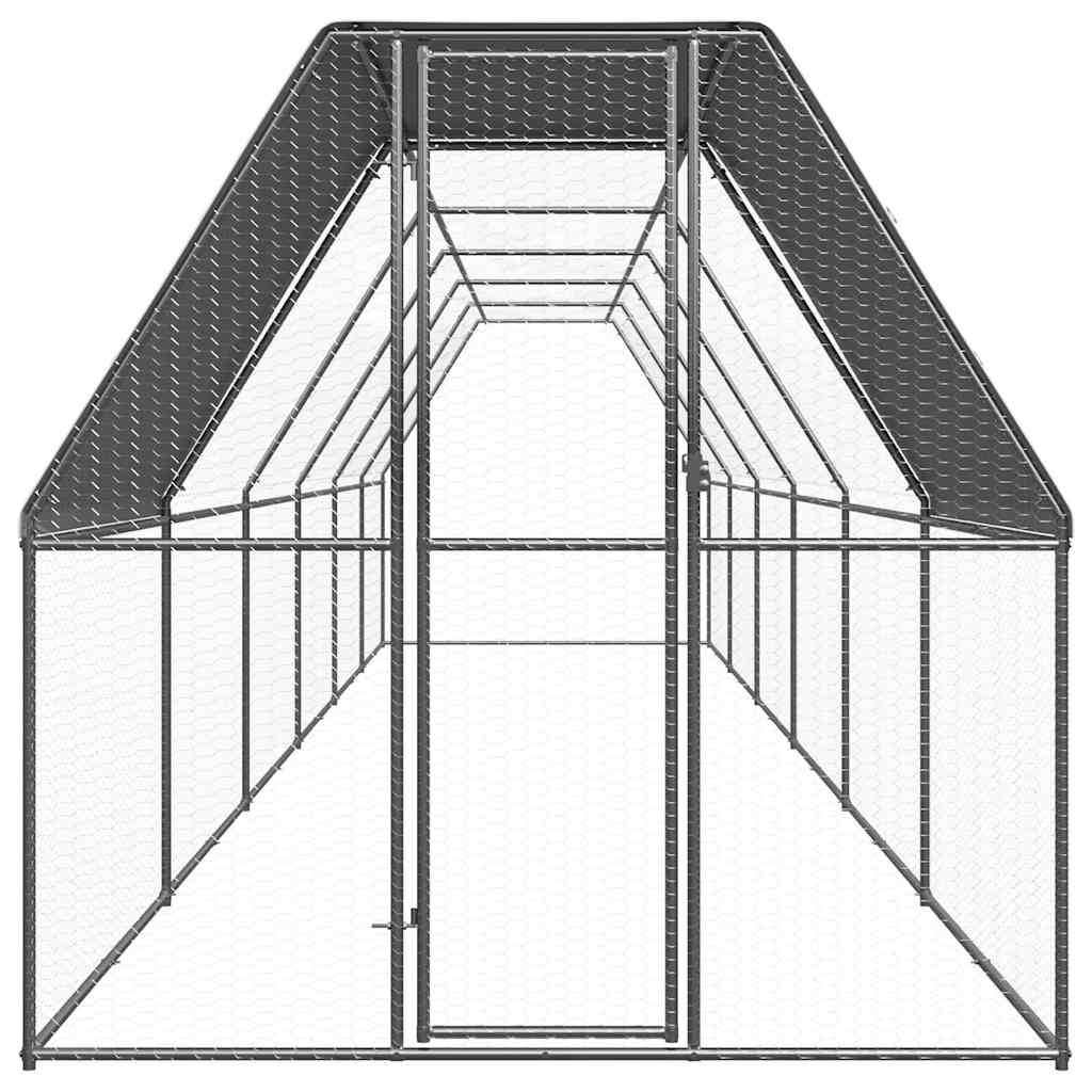 Chicken Cage 2x12x2 m Galvanised Steel