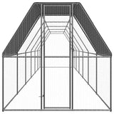 Chicken Cage 2x12x2 m Galvanised Steel - Front View
