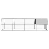 Chicken Cage 3x8x2 m Galvanised Steel - Side View