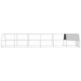 Chicken Cage 3x12x2 m Galvanised Steel - Side View