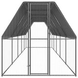 Chicken Cage 2x10x2 m Galvanised Steel - Front View