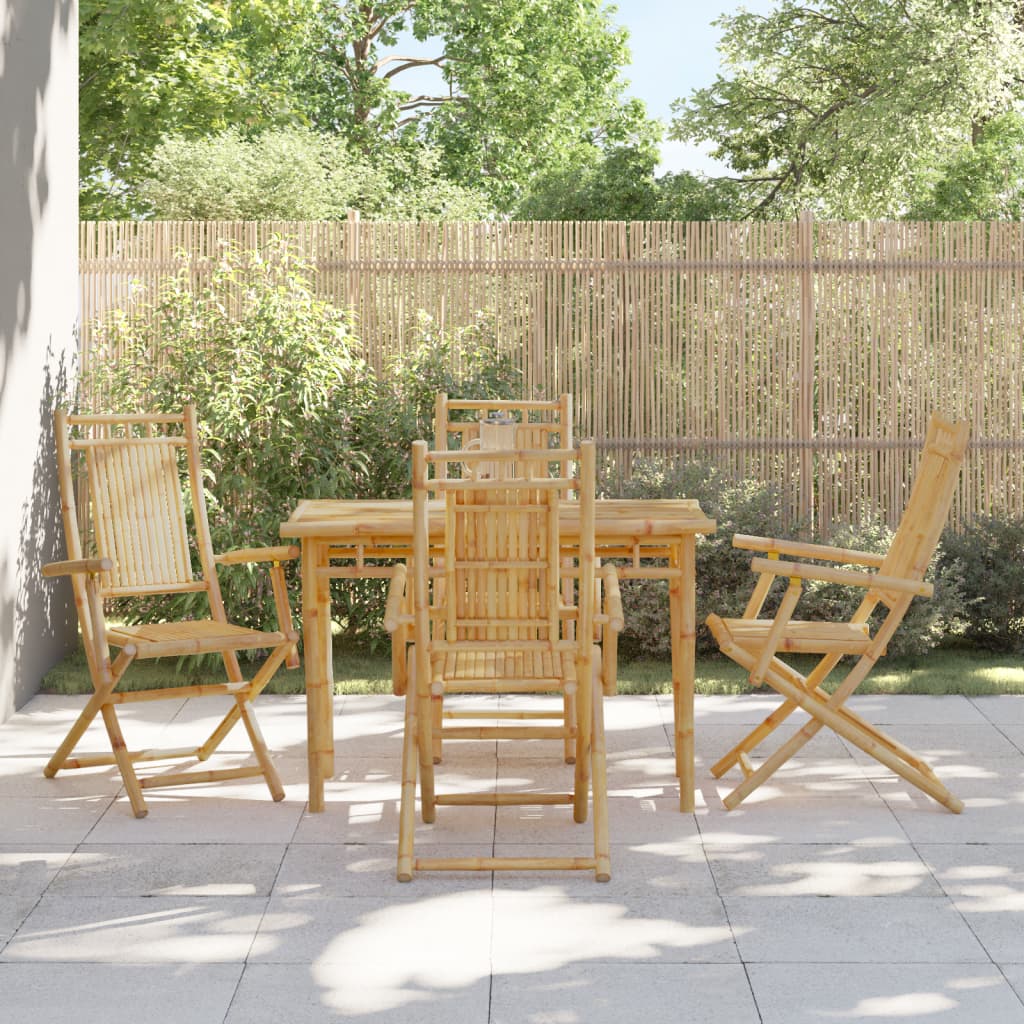 Folding Chairs 4 pcs 53x66x99 cm Bamboo