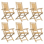 Folding Chairs 6 pcs 53x66x99 cm Bamboo