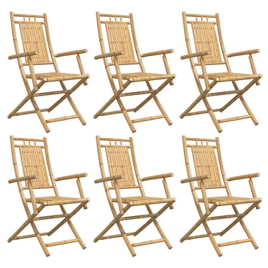 Folding Chairs 6 pcs 53x66x99 cm Bamboo
