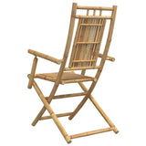 Folding Garden Chairs 6 pcs 53x66x99 cm Bamboo - Close-Up Angle