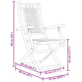 Folding Garden Chairs 6 pcs 53x66x99 cm Bamboo - Extra Image