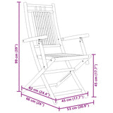Folding Garden Chairs 8 pcs 53x66x99 cm Bamboo - Extra Image