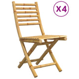 Folding Garden Chairs 4 pcs 43x54x88 cm Bamboo - Front View