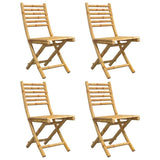 Folding Garden Chairs 4 pcs 43x54x88 cm Bamboo - Top-Down View