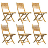 Folding Garden Chairs 6 pcs 43x54x88 cm Bamboo - Top-Down View