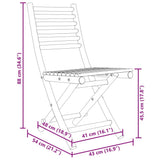 Folding Garden Chairs 8 pcs 43x54x88 cm Bamboo