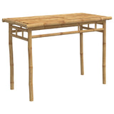 5 Piece Garden Dining Set Bamboo - Top-Down View
