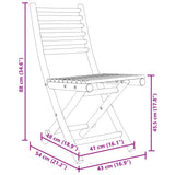 5 Piece Garden Dining Set Bamboo - Extra Image