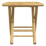 3 Piece Bistro Set Bamboo - Rear View