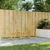 3 Piece Bistro Set Bamboo - Side View