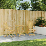 3 Piece Bistro Set Bamboo - Side View