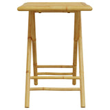 3 Piece Bistro Set Bamboo - Rear View