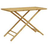 5 Piece Garden Dining Set Bamboo - Top-Down View