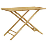 5 Piece Garden Dining Set Bamboo - Top-Down View